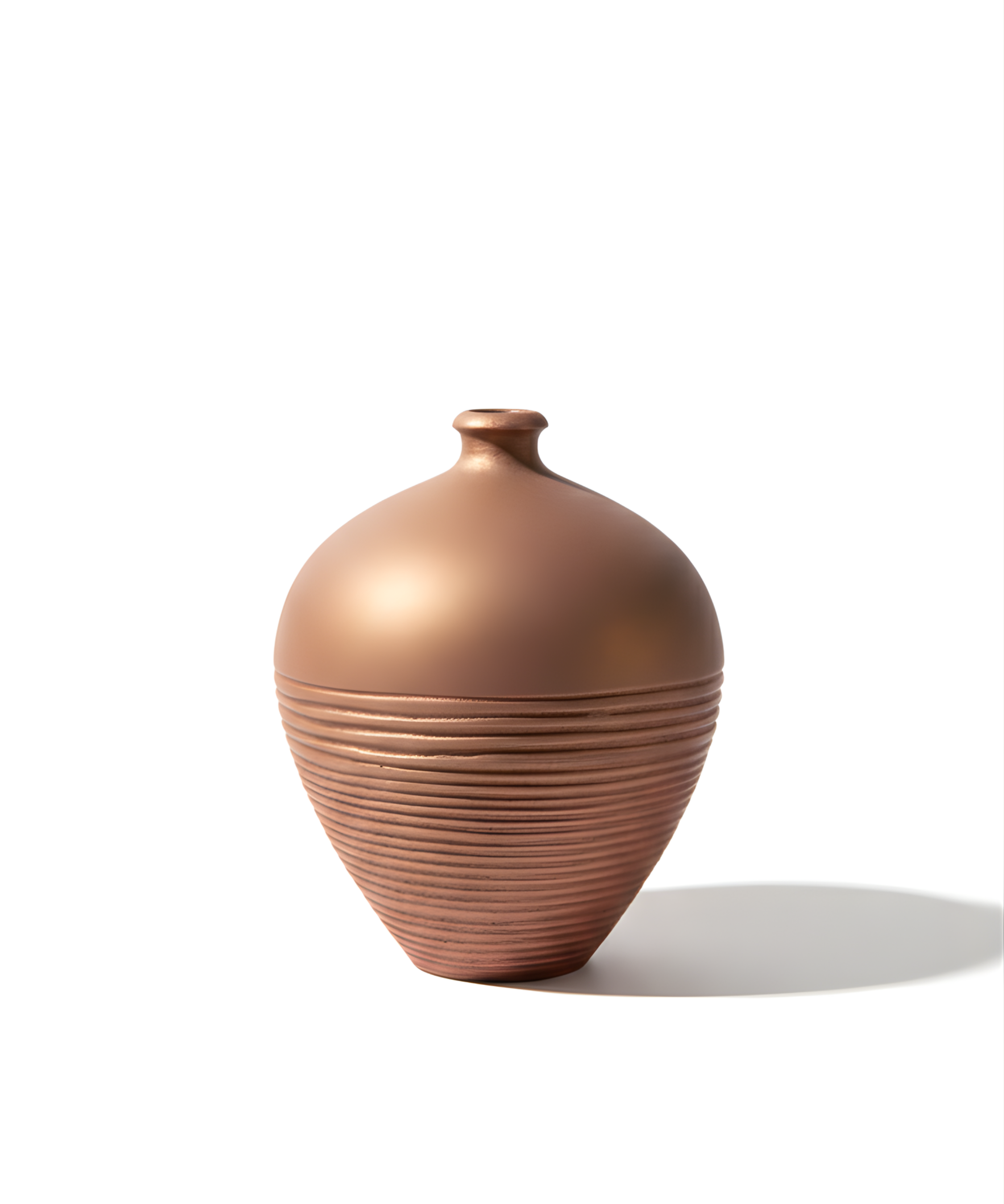 Metallic Striped Vase